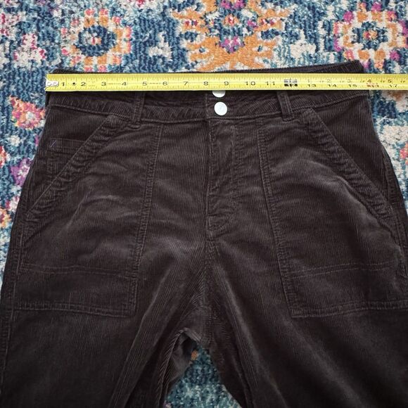 ANTHROPOLOGIE Pilcro Brown Corduroy Straight Leg High Rise Ankle Pants Size 28 - Picture 5 of 9